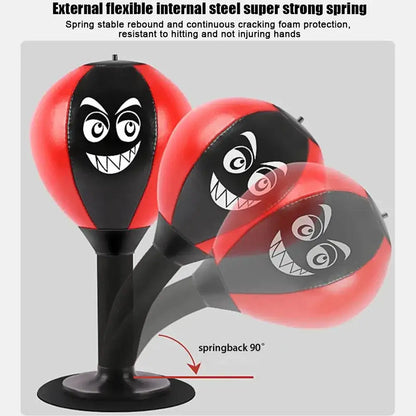 Stress Reliever Punching Bag Toy With Suction Cup