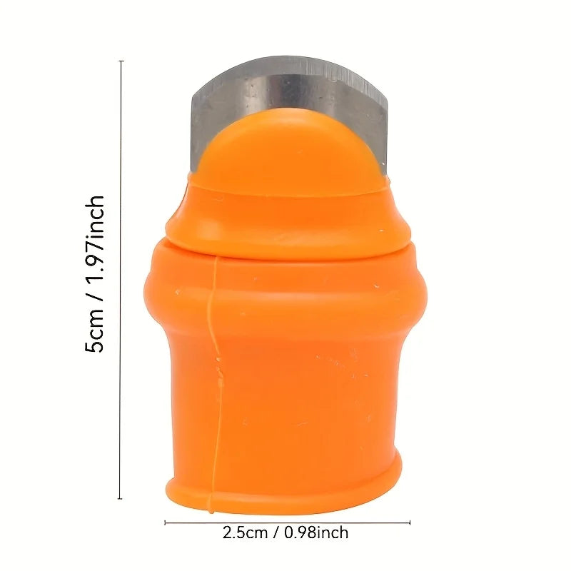 Silicone Thumb Knife Set, Stainless Steel Blade, Easy-Grip