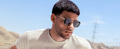 Fashion Hexagon Polarized Retro Sunglasses for Men Women-Vintage