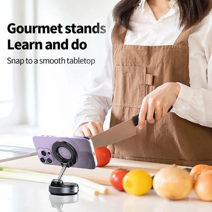 Car Mount Electric Vacuum Magnetic Holder Foldable Suction Stand