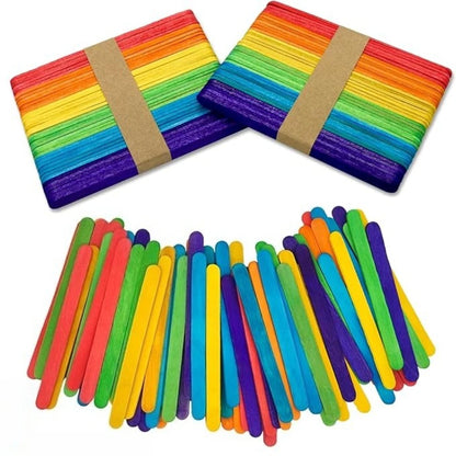 Colored Ice Cream Popsicle Stick Wooden Popsicle Sticks