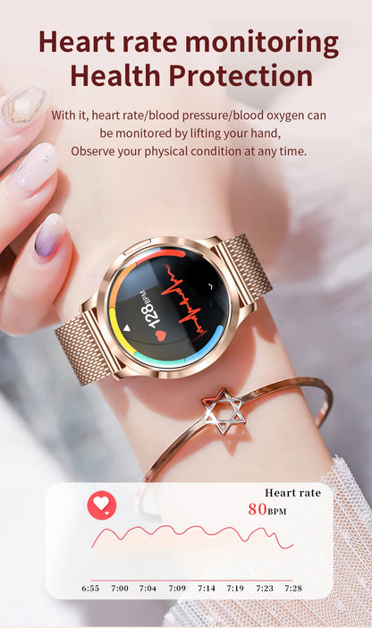 New Smart Watch For Women Gift 1.32 Inch Full Touch Screen