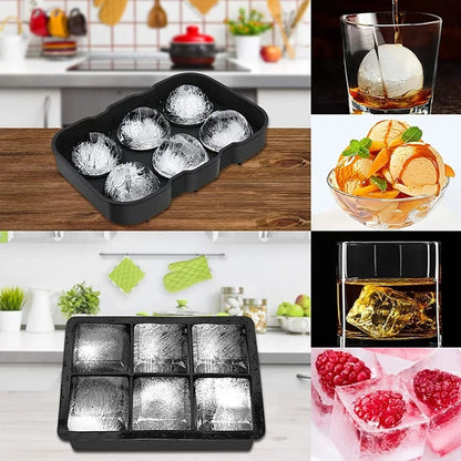 4/6/8/15Grids Silicone Ice Cube Molds Spherical Ice Molds