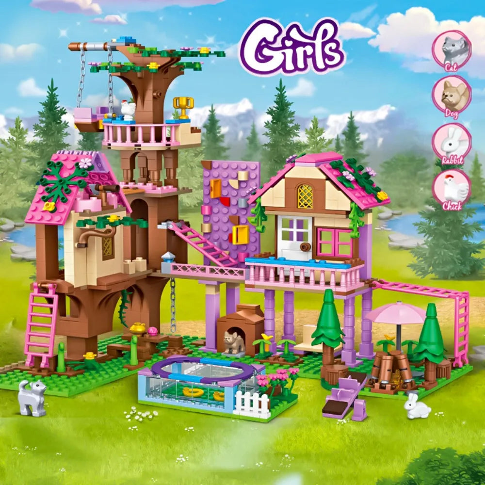 Friends City Tree House Summer Holiday Villa Castle For Kid