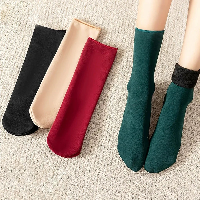 Women Winter Warm Short Socks Thick Thermal Cashmere