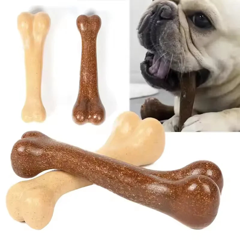 Dog Bone Chews Toys Nearly Indestructible Natural Non-Toxic