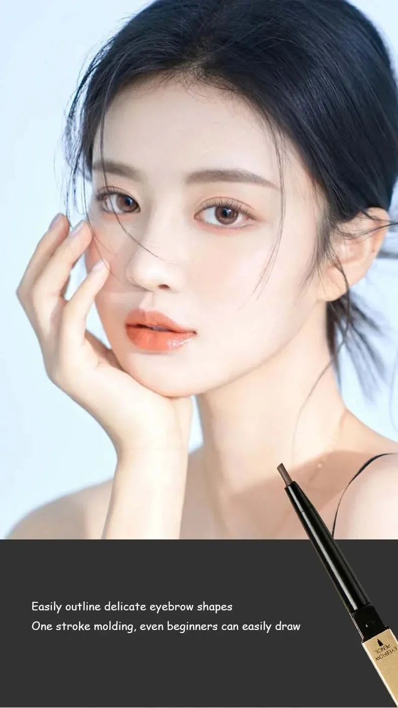 Double Head Eyebrow Pencil with Brush Waterproof Smooth