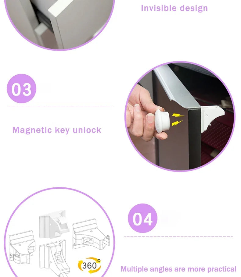 Baby Safety Lock Invisible Lock Kids Security  Protection