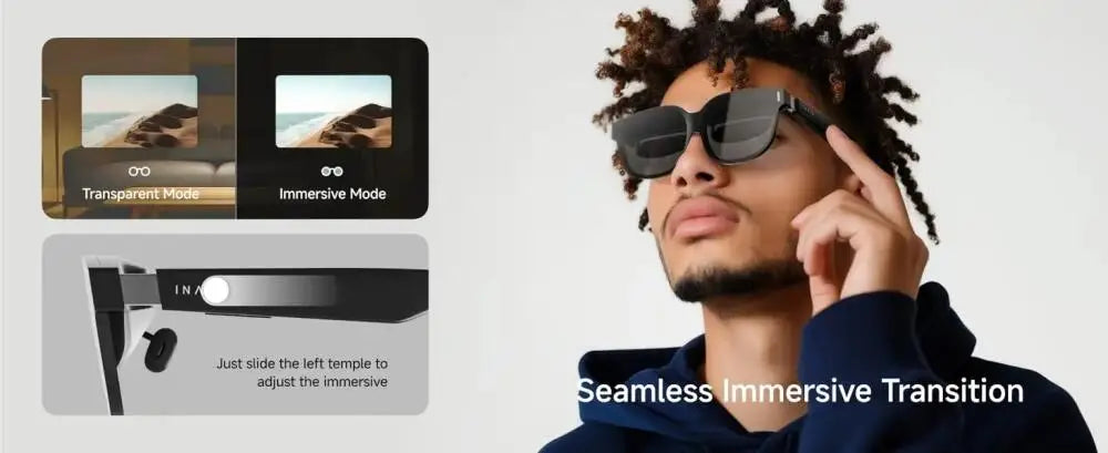 INAIR 2 PRO AI Smart AR Glasses | Reality/Virtual Switch