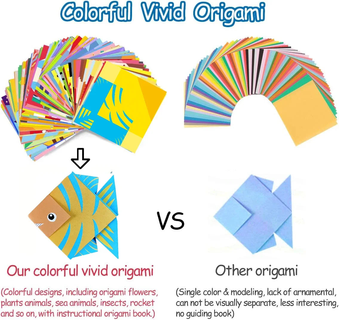 Origami Kit with 30/96 Sheets Paper & Guide Book