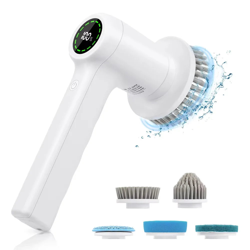 Electric Cleaning Brush 5 In 1 Electric Spin Cleaning Scrubber