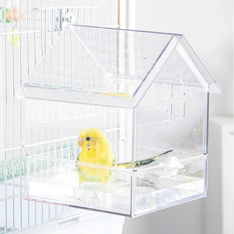 Hanging Parrot Feeder Prevent Scattering Bird Feeding Bowl
