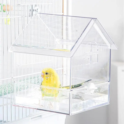 Hanging Parrot Feeder Prevent Scattering Bird Feeding Bowl