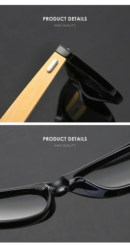 Sunglasses Men Wood Bamboo Polarized UV400 Retro Vintage
