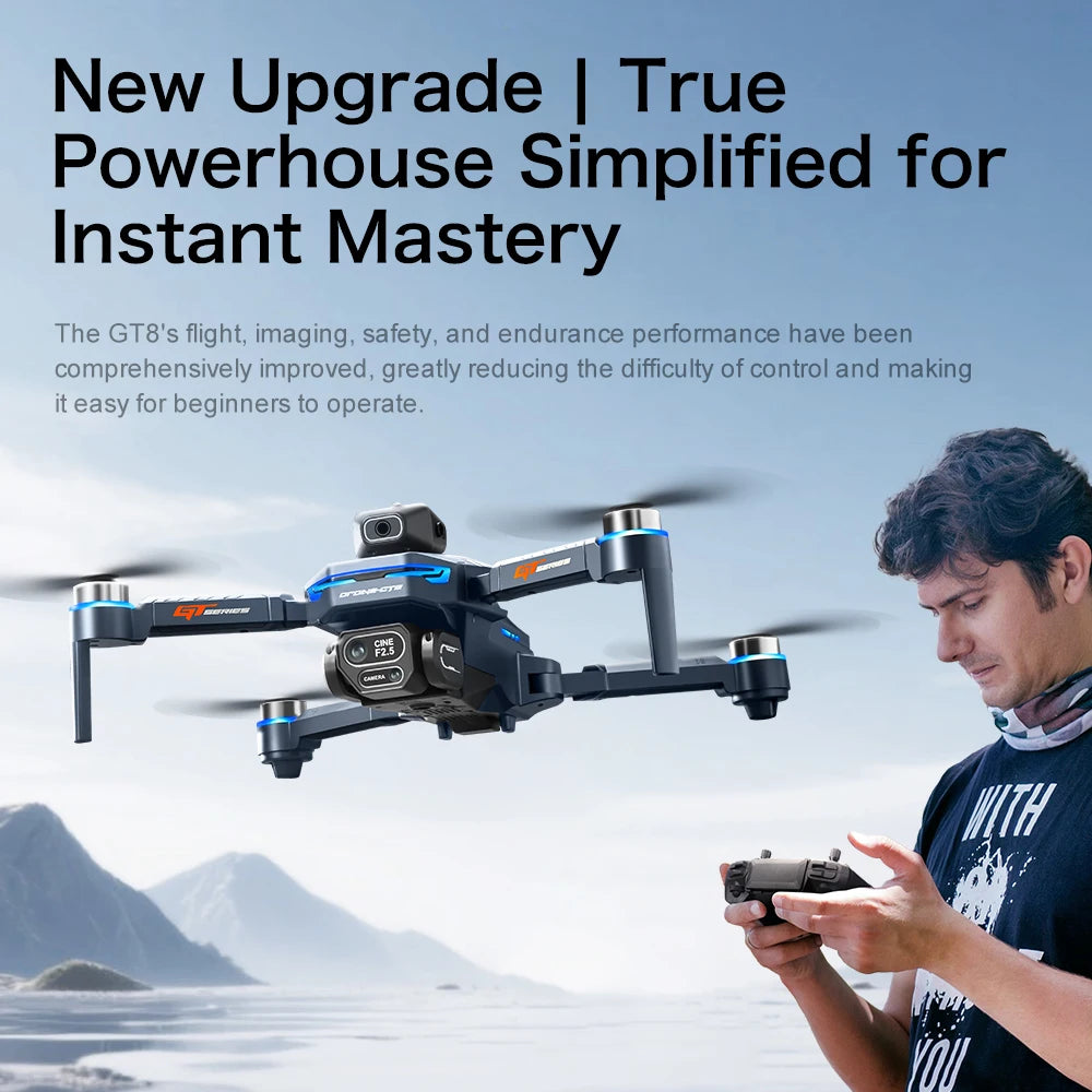 New GT8 Drone GPS 8K Professional HD 360° Dual Cameras
