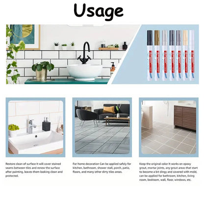 Floor Tile Marker Pen Wall Grout Pen Waterproof