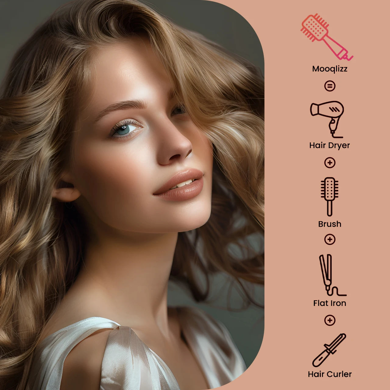 Ionic Hair Curler Straightener Professional Curling Wand