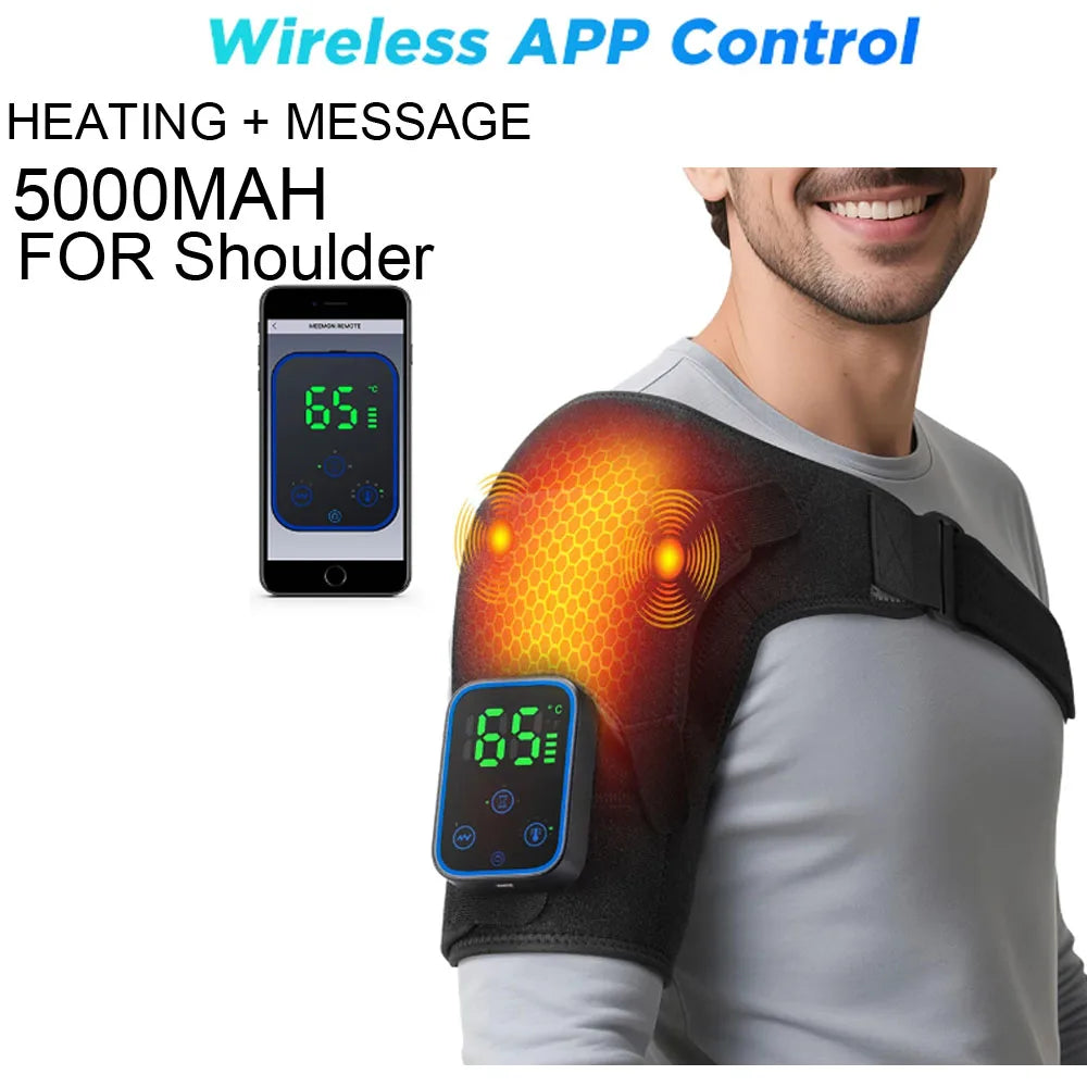 Electric Shoulder Massager Heating Pad Vibration Massage