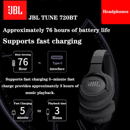 JBL TUNE 720BT Original Authentic Wireless Bluetooth Over-ear Style