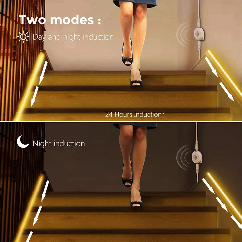Motion Sensor Stair Lights With Chase Effect Under Bed Lights