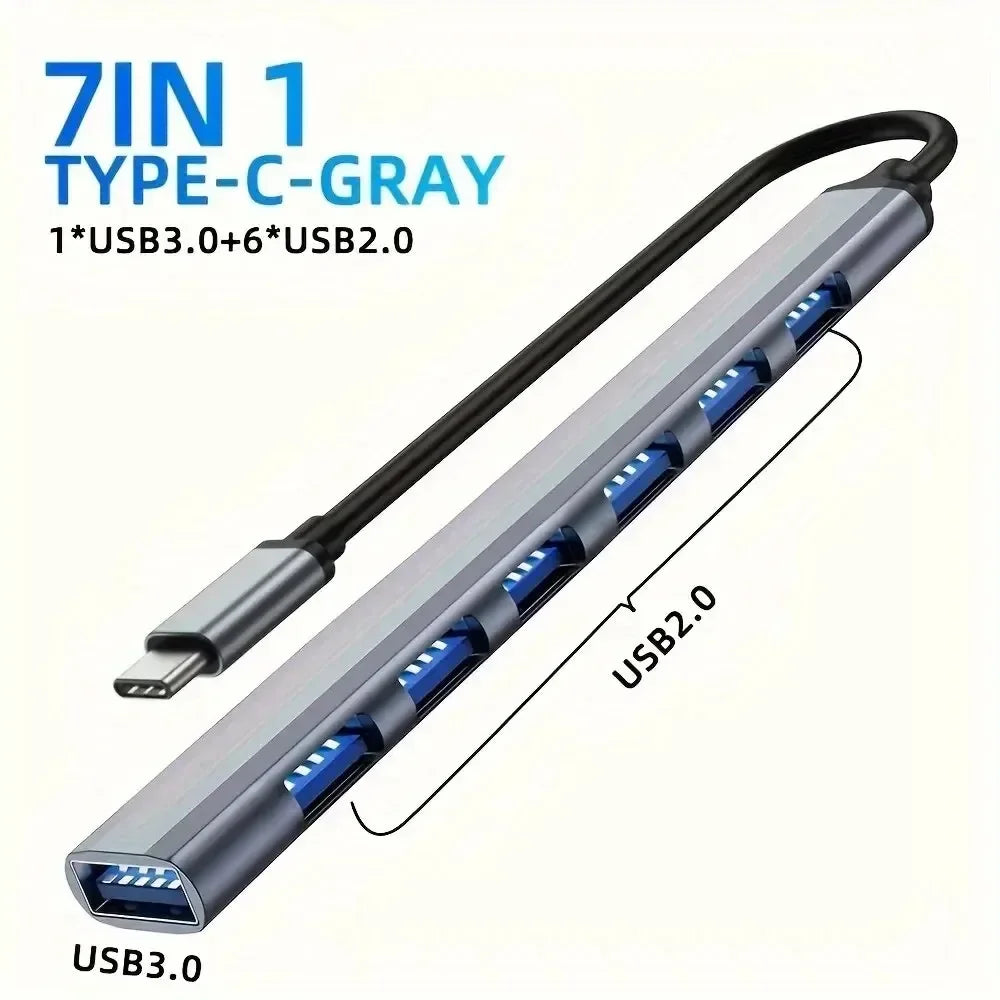 USB C Hub 8In1 7in2 7in1 Type C 3.1 To 4K HDMI Adapter