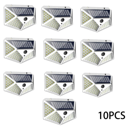 Solar Lights Outdoor 100 LED Wall Lamp Motion Sensor Lights