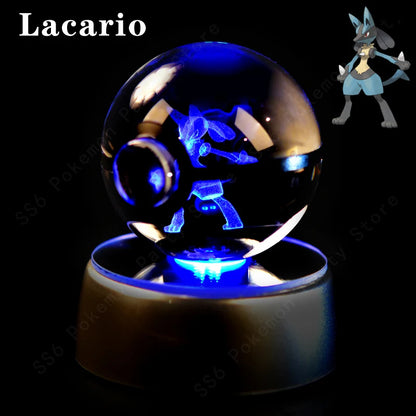 Pokemon Crystal Ball 3D Mewtwo Pikachu Gift