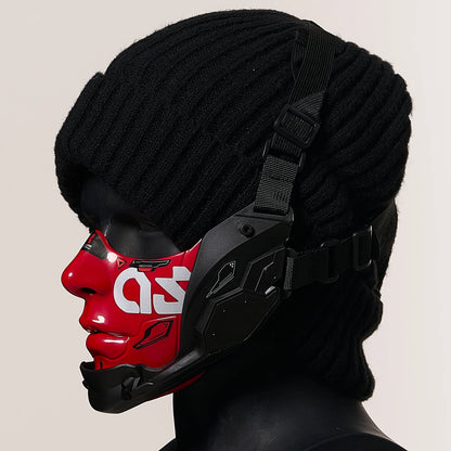 Cyberpunk Half Face Mask Mecha Style Halloween