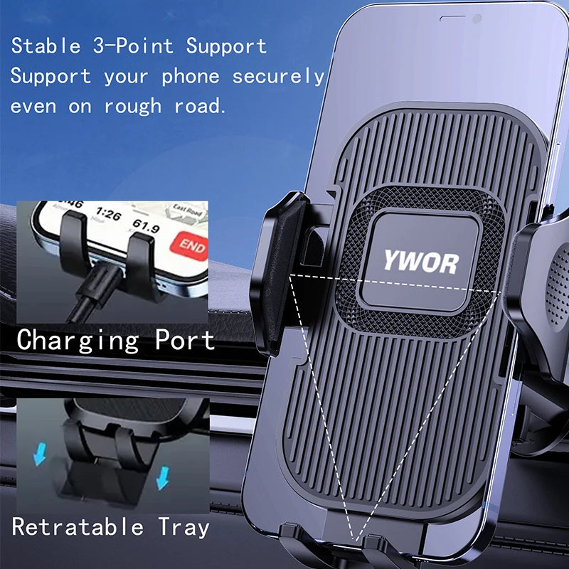 Cell Phone Holder for Car Dashboard Windshield Phone Mount