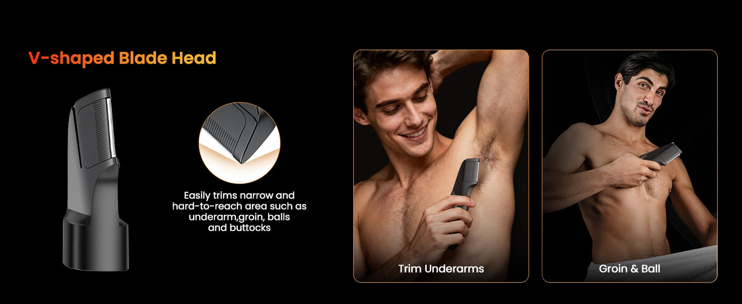 Manscape Body Hair Trimmer 4 in 1 IPX6 Waterproof Beard Trimmer
