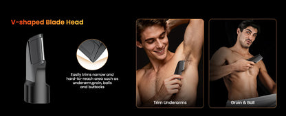 Manscape Body Hair Trimmer 4 in 1 IPX6 Waterproof Beard Trimmer