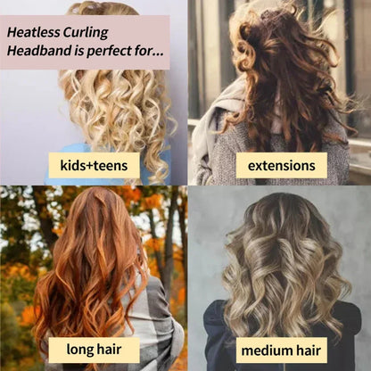 Woman Heatless Curling Rod Headband Lazy Hair Curler