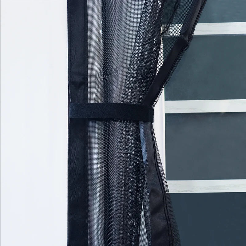 Magnetic Door Screen Insect Mosquito Net Curtain Black Fly