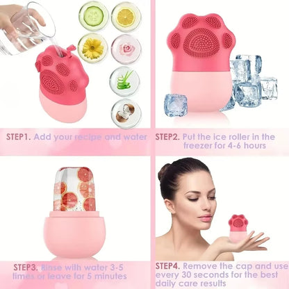 Silicone Ice Face Roller Facial Cube Roller Trays