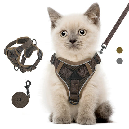 VavoPaw Cat Harness and Leash Set for Walking Adjustable Kitten Vest Harness