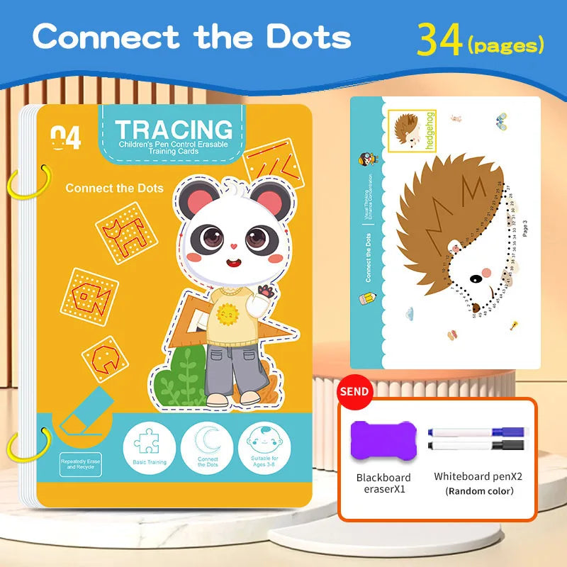 34-Page Children's Reusable Workbook Set