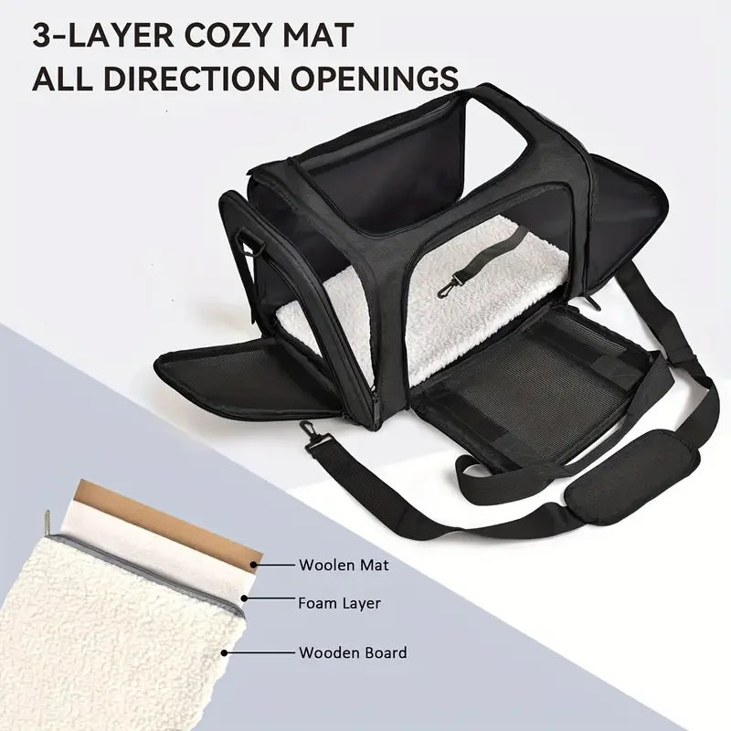 Pet Carrier Bag Side Ventilated Backpack Cat Pet Carriers