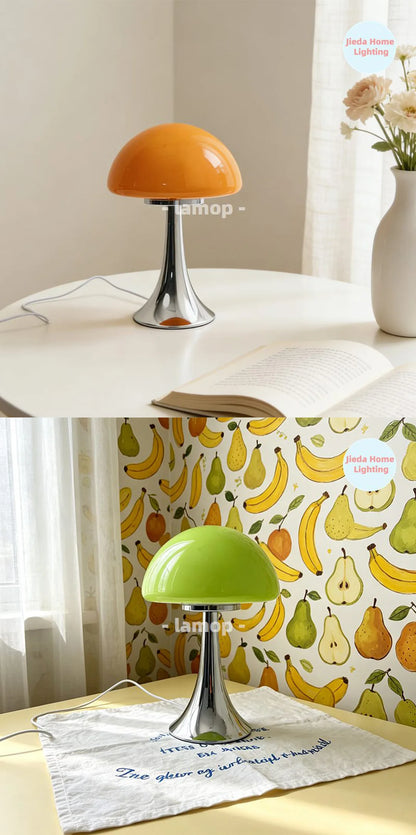 Jellyfish Dome Glass Table Lamp Coastal Modern Bedside
