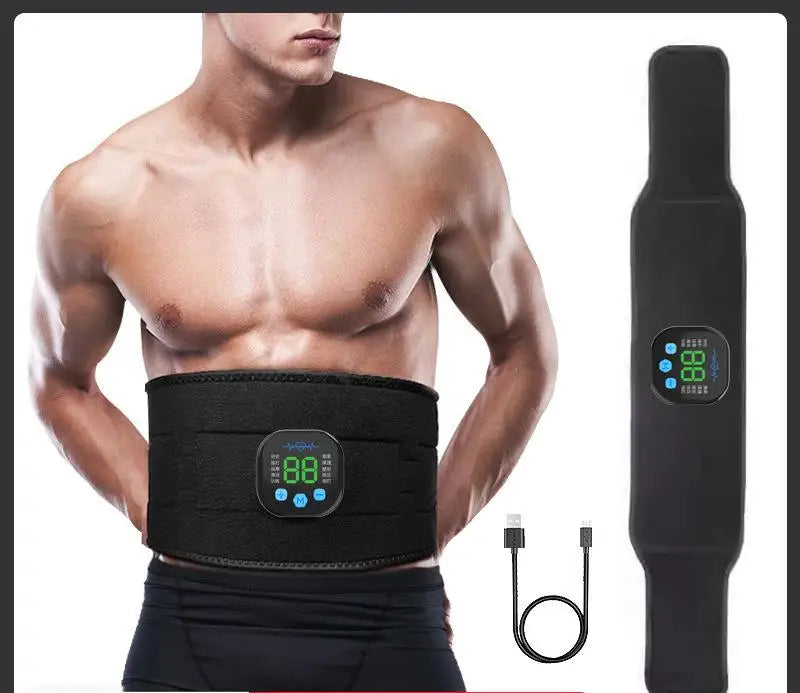 Smart EMS Ab Belt for Waist Toning & Muscle Stimulation - Fitness