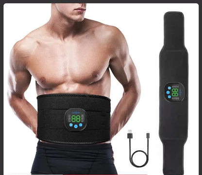 Smart EMS Ab Belt for Waist Toning & Muscle Stimulation - Fitness