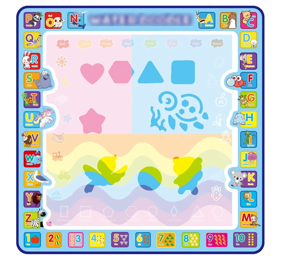 Magic Water Drawing Mat with Reusable Magic Pens
