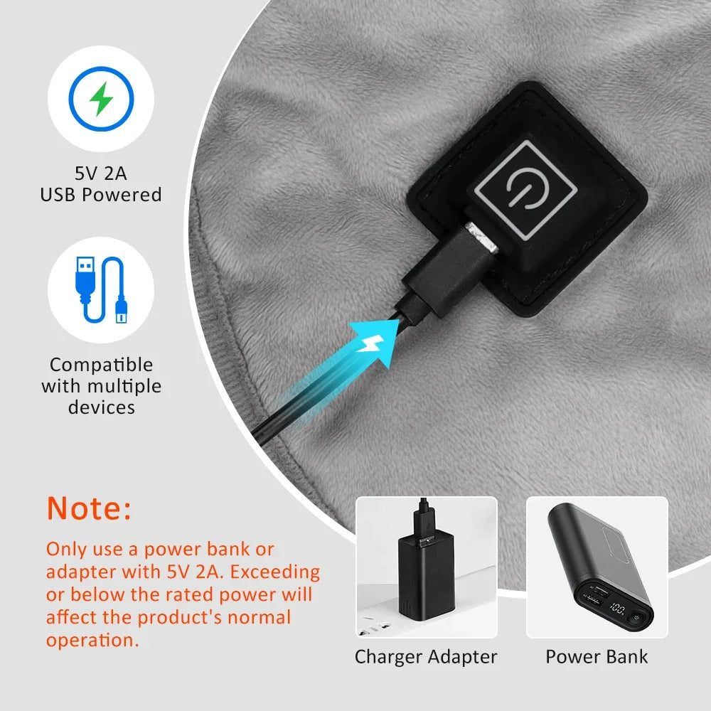 Electric Heating Shoulder Neck Pads Cervical Shawl Massager