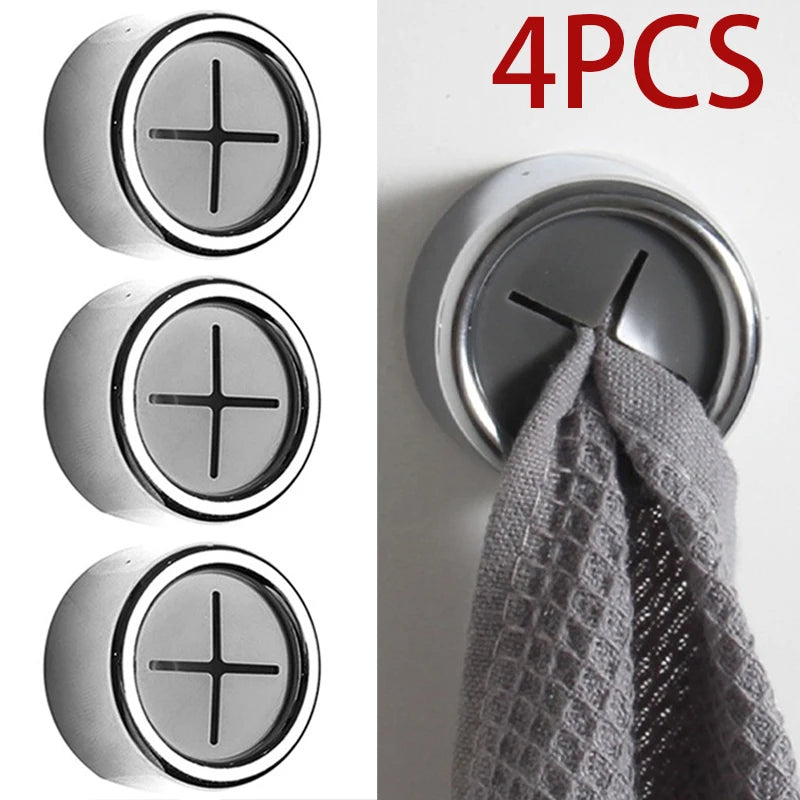 Kitchen Towel Holder Sucker Wall Bathroom Laundry Cloth Rag