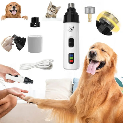 Electric Pet Nail Clippers USB Rechargeable Nail Grinder