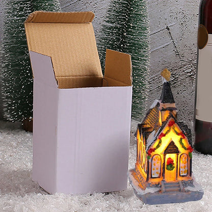 Xmas Gifts Mini LED Christmas Village Houses Decoration
