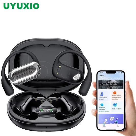 Real Time Translator Headphones AI Language Translation Earbuds