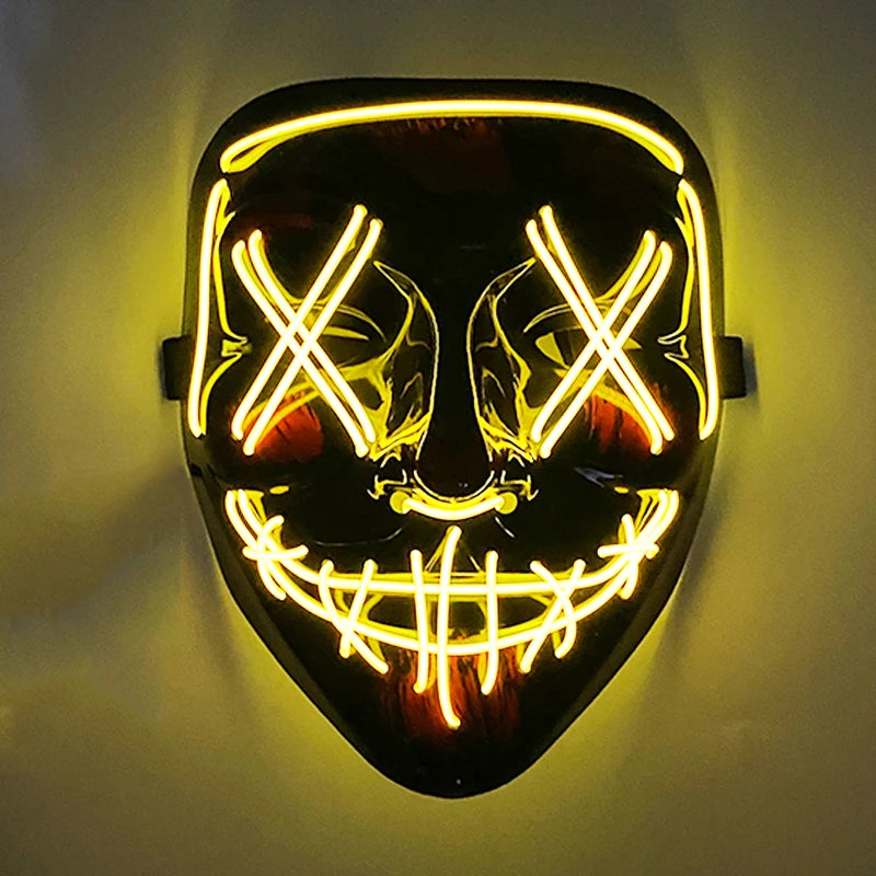 Halloween Party Supplies Luminous LED Purge Mask