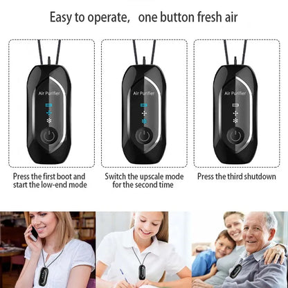 Wearable air Purifier Necklace High Efficiency