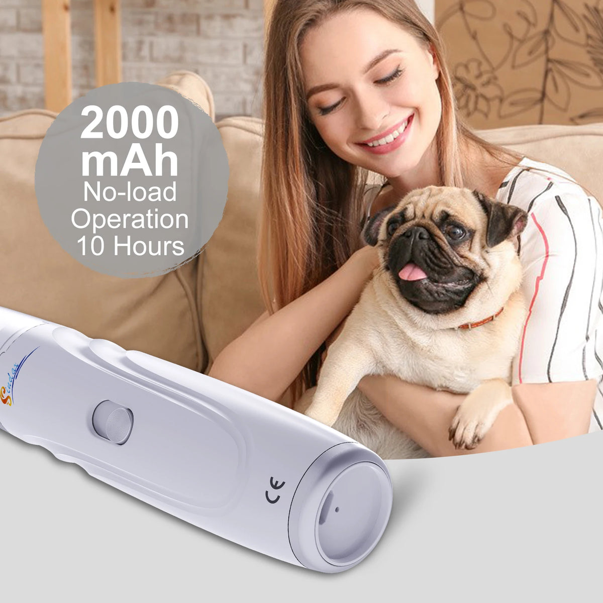 Dog Nail Grinder USB Rechargeable Electric Pet Paws Clipper