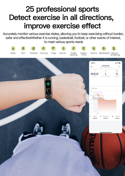 LIGE Amoled Smart Watch Smartwatch Band Women Heart Rate